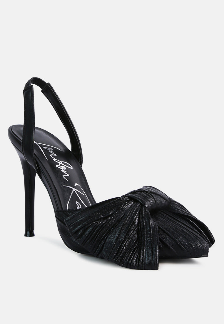 kiki bow embellished slingback sandals by ruw#color_black
