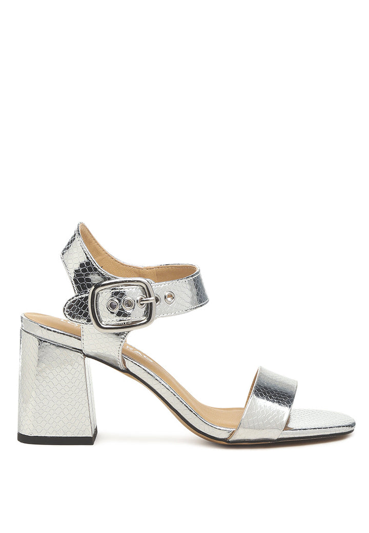 verang textured block heel sandals#color_silver