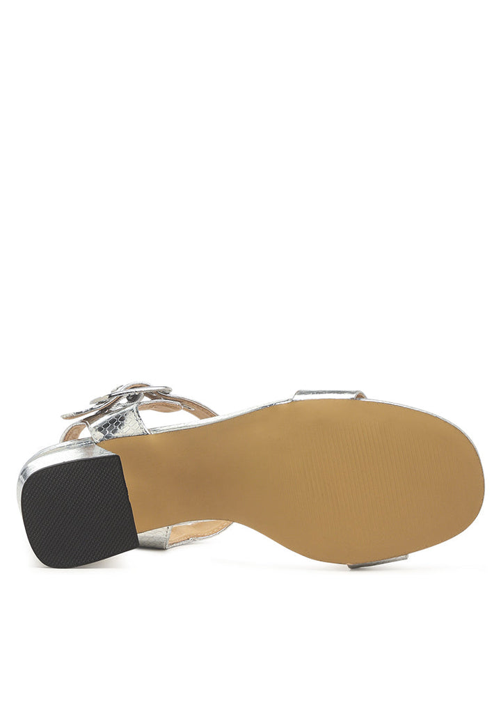 verang textured block heel sandals#color_silver