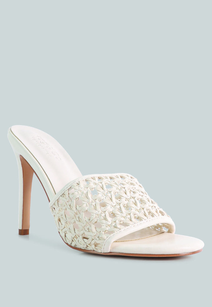 tease woven heeled slides by ruw#color_off-white