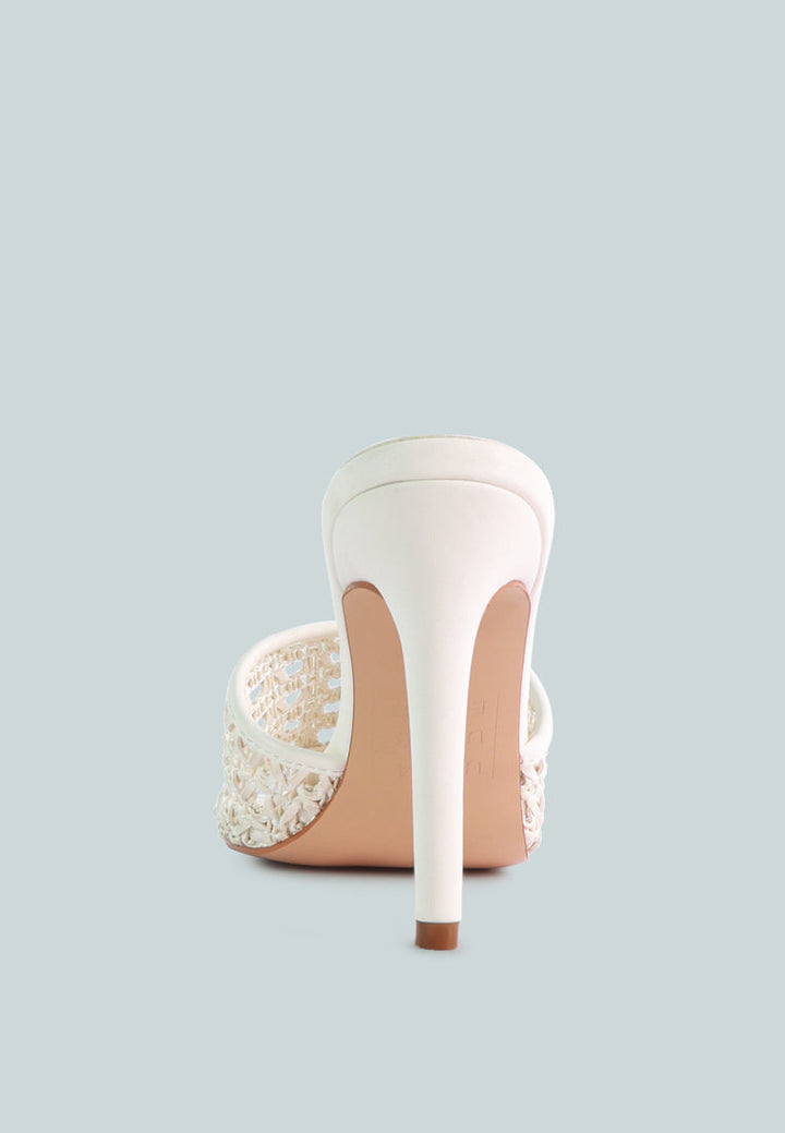 tease woven heeled slides by ruw#color_off-white