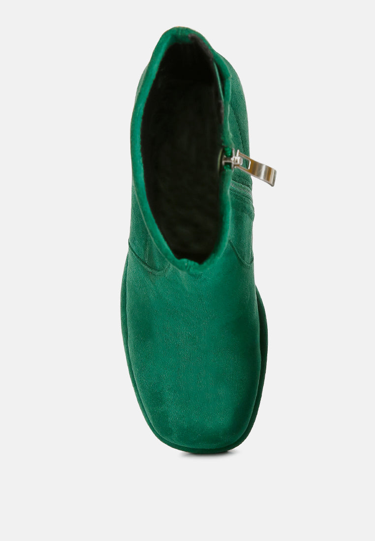 two-cubes suede platform ankle boots by ruw#color_dark-green