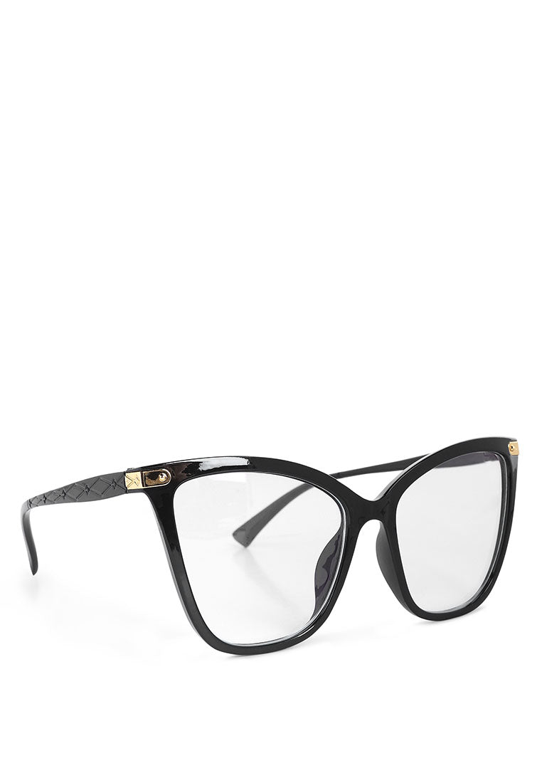 tranparent butterfly  sunglasess#color_black