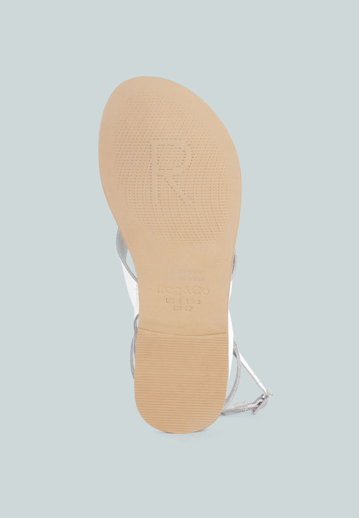 wrap-up tie around flat sandals by ruw#color_white