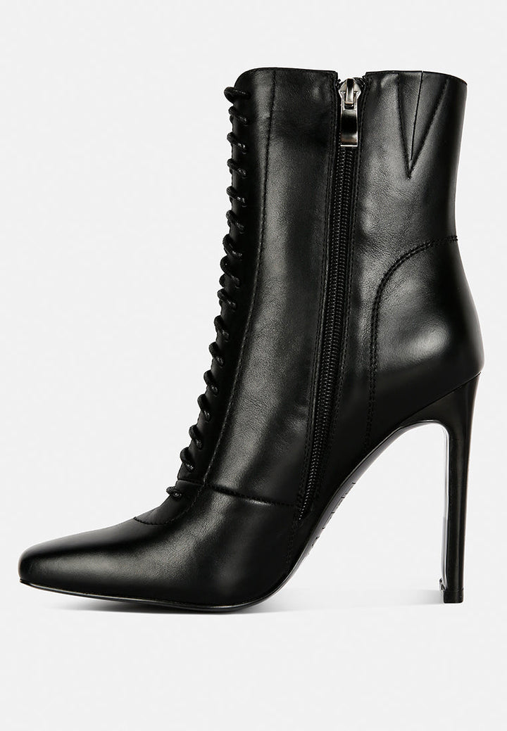 wyndham lace up leather ankle boots by ruw#color_black