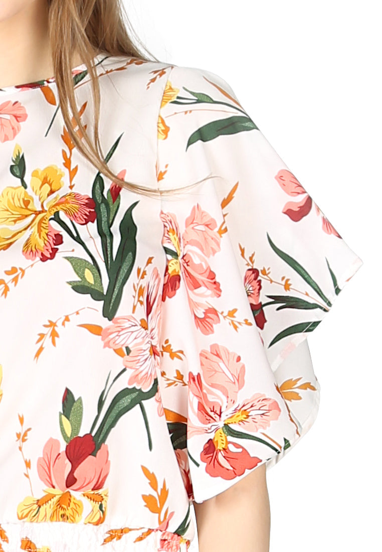 high neck batwing top#color_white
