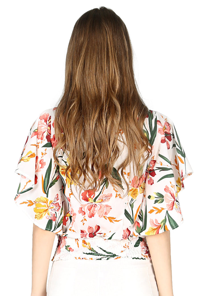 high neck batwing top#color_white