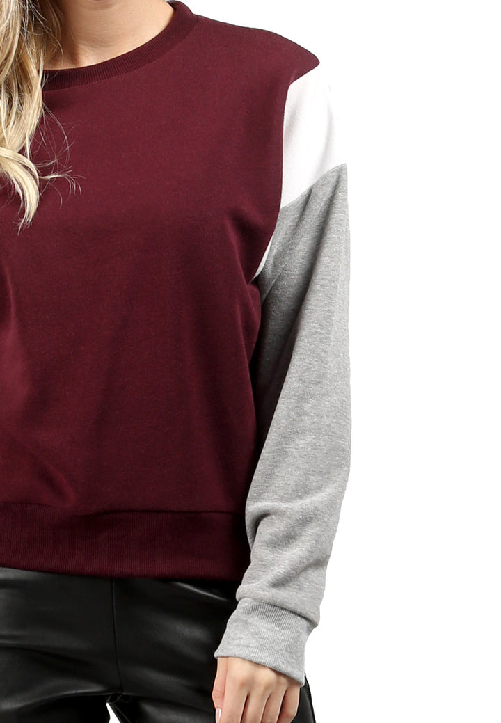 color block sweatshirt#color_wine