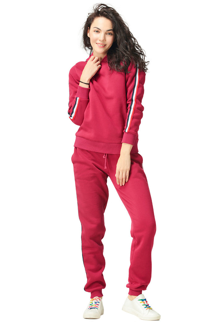 Drawstring Joggers#color_wine
