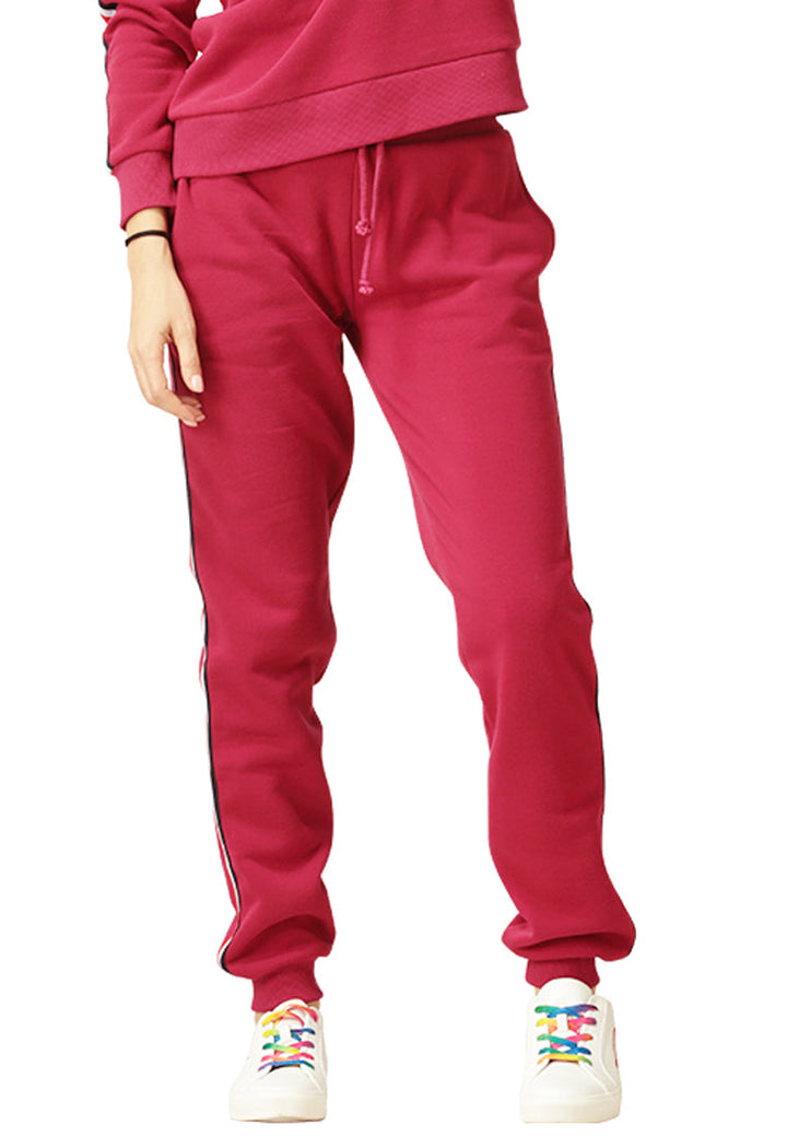 Drawstring Joggers#color_wine