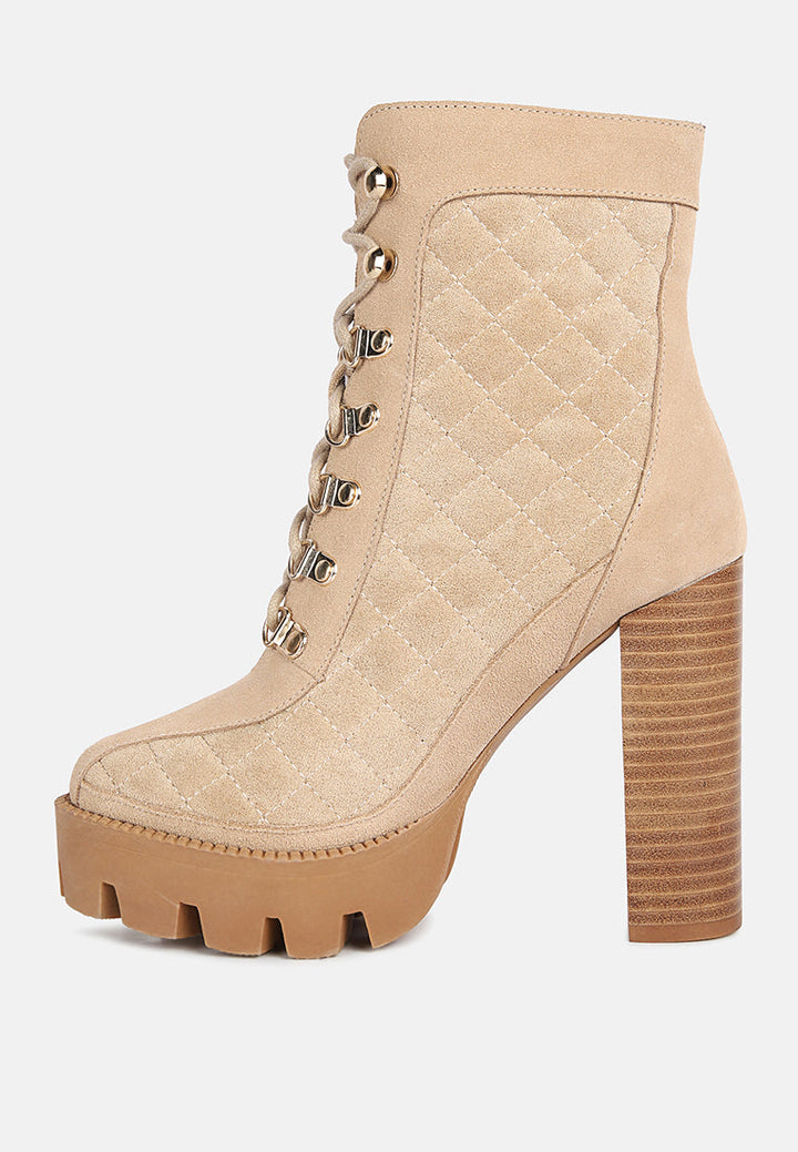 yoko fine suede quilted ankle boots by ruw#color_beige