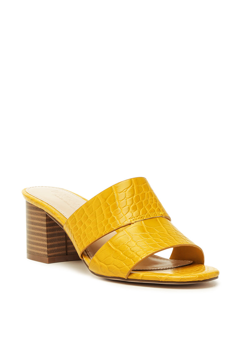 belen croc print slip-on sandals#color_yellow