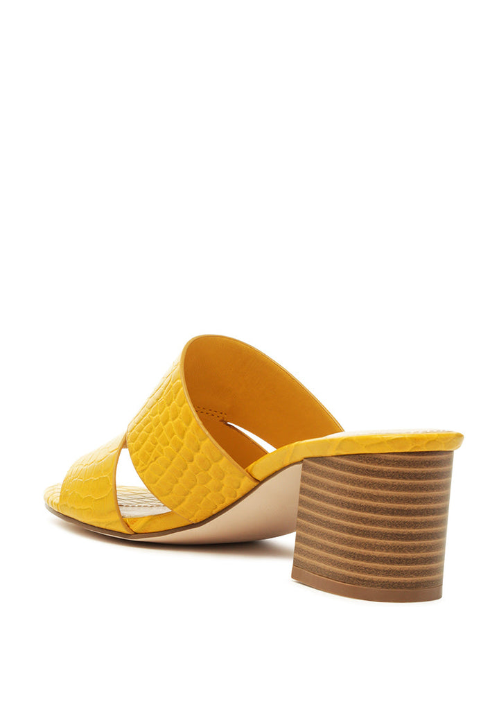 belen croc print slip-on sandals#color_yellow