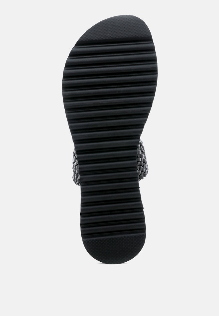 zina braided leather flat sandal by ruw#color_black