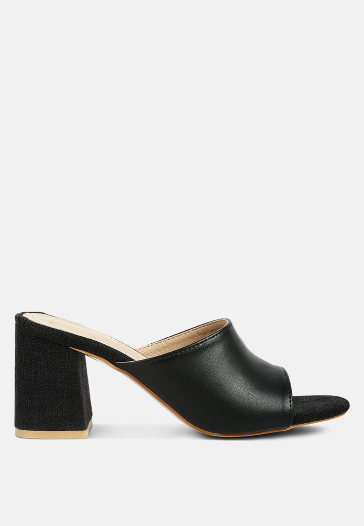 addie block heel slip on sandals by ruw#color_black