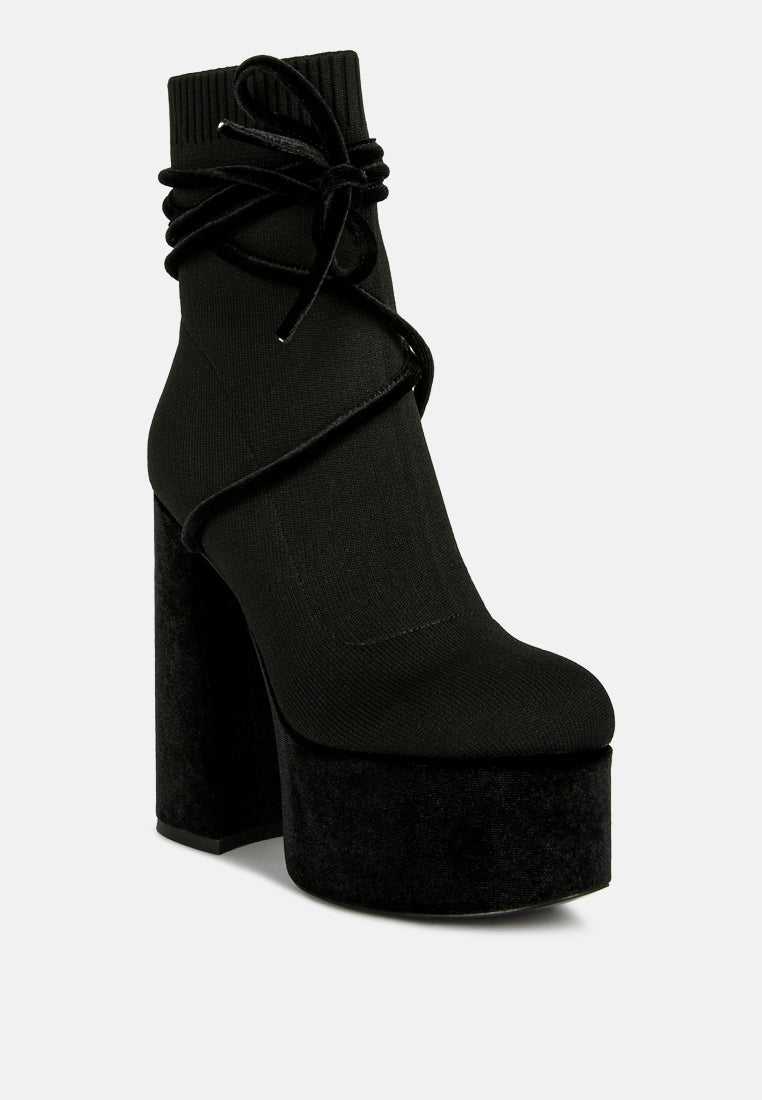 after pay high heel velvet knitted boot by ruw#color_black