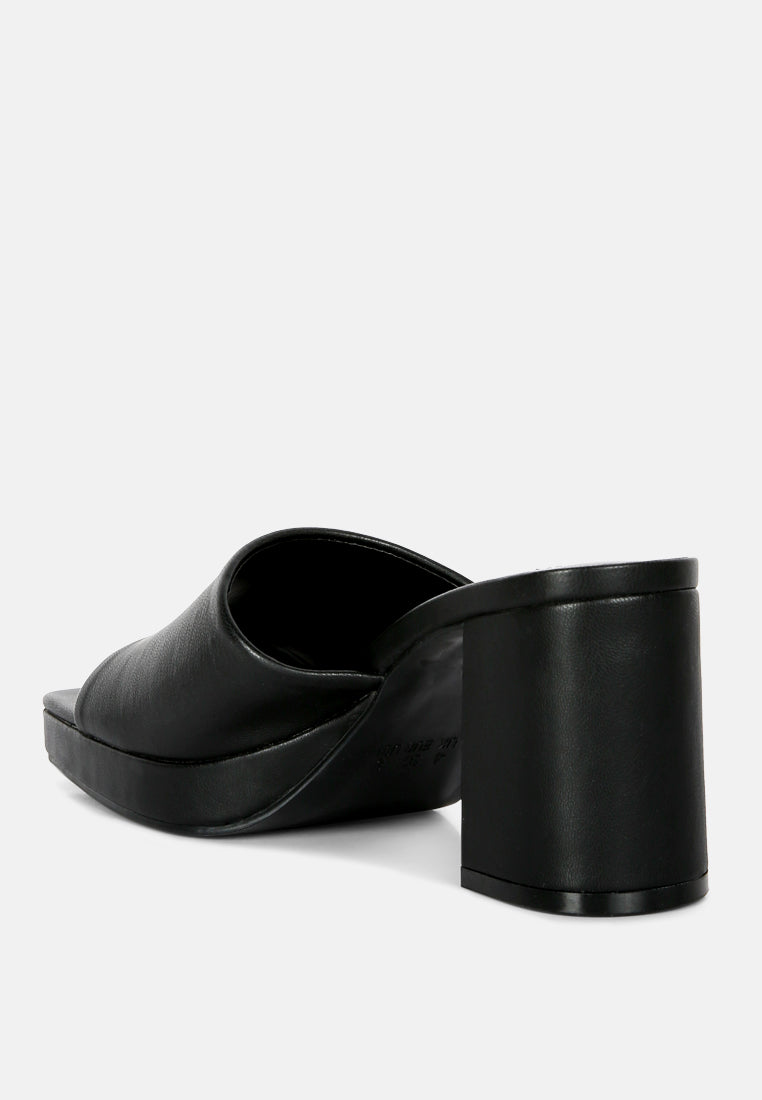 artemisa block heel slip on sandals by ruw#color_black