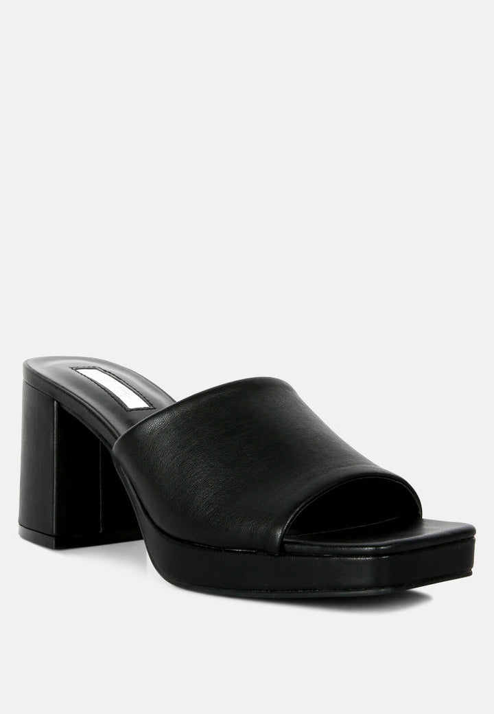 artemisa block heel slip on sandals by ruw#color_black