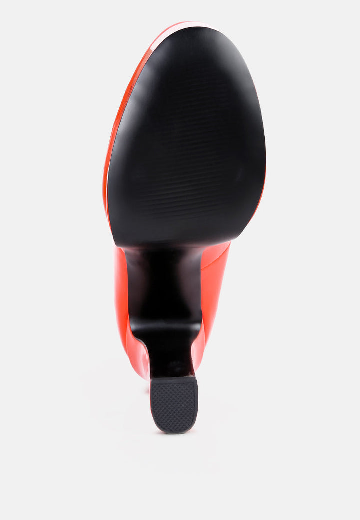 babe heaven patent pu sandals by ruw#color_orange