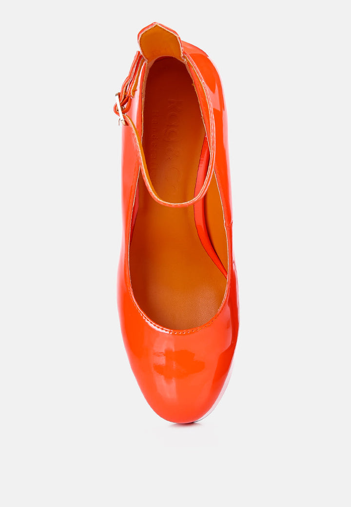 babe heaven patent pu sandals by ruw#color_orange