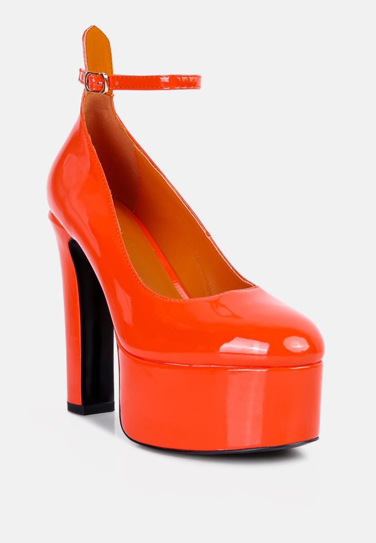 babe heaven patent pu sandals by ruw#color_orange
