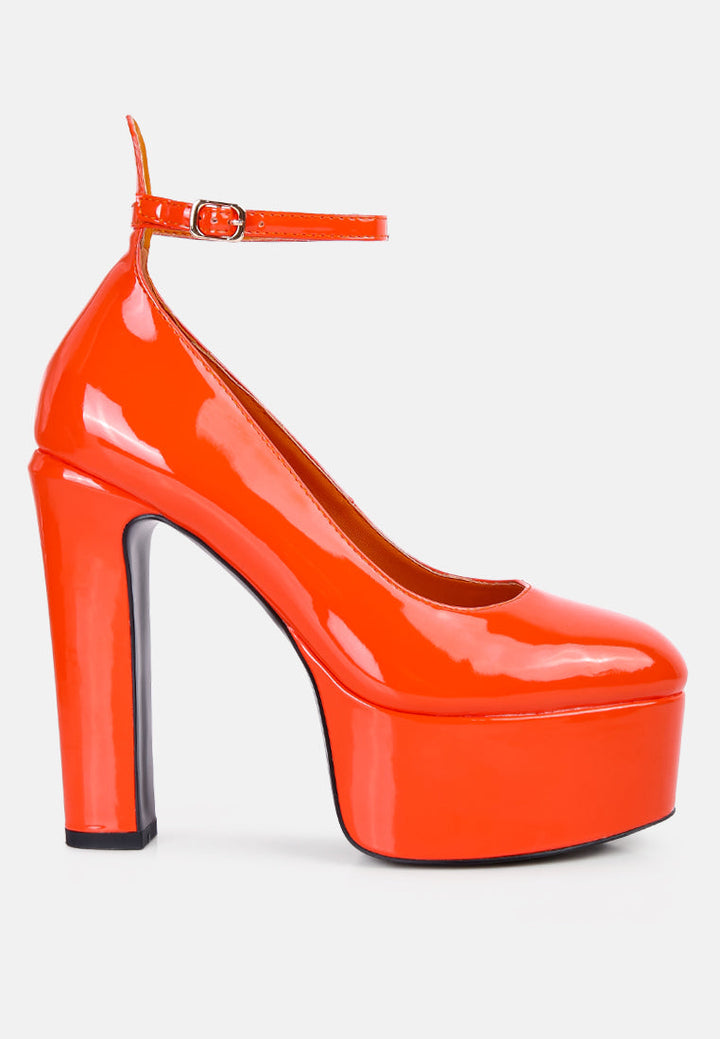 babe heaven patent pu sandals by ruw#color_orange