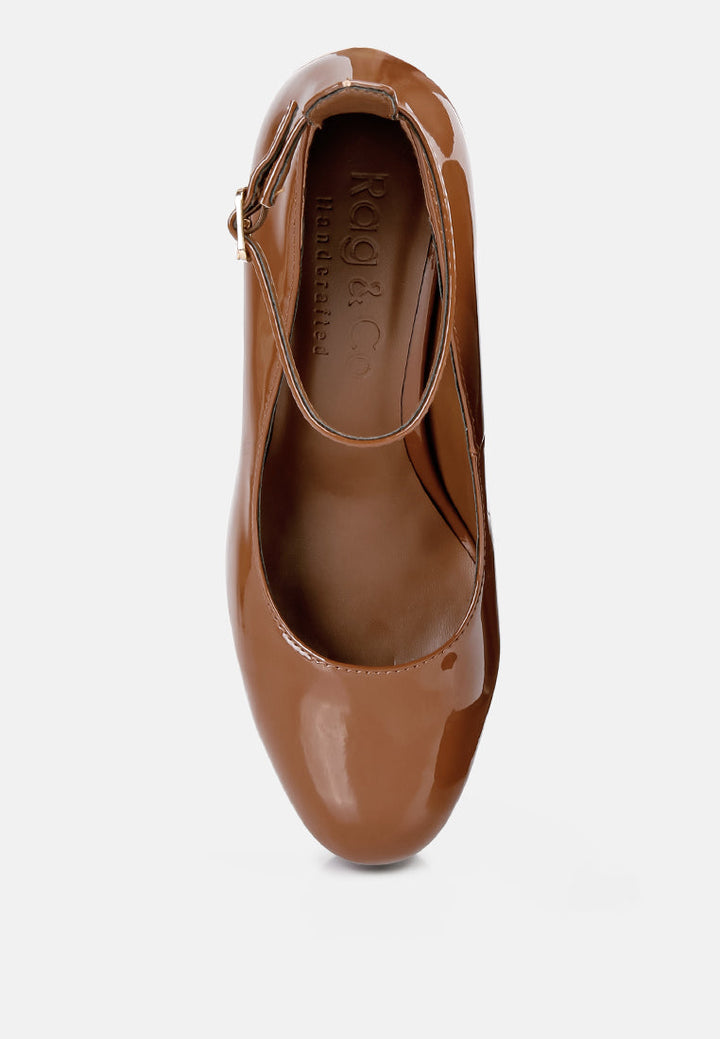 babe heaven patent pu sandals by ruw#color_tan