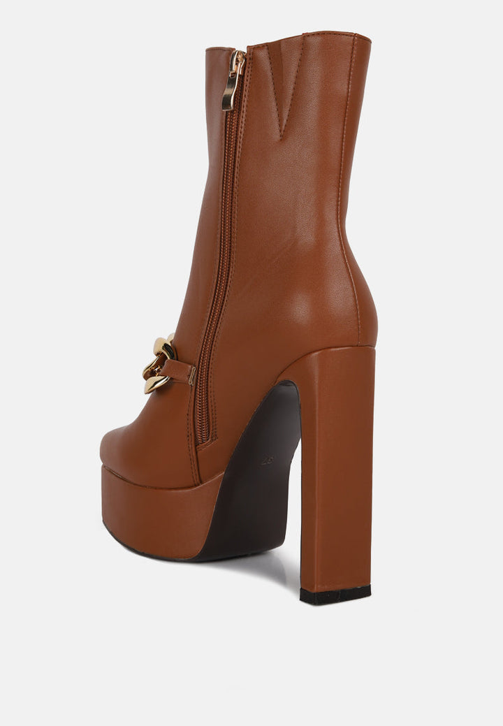 bambini high platform ankle boots by ruw#color_tan