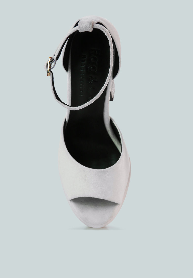 beaty high block heeled diamante stud sandals by ruw#color_white