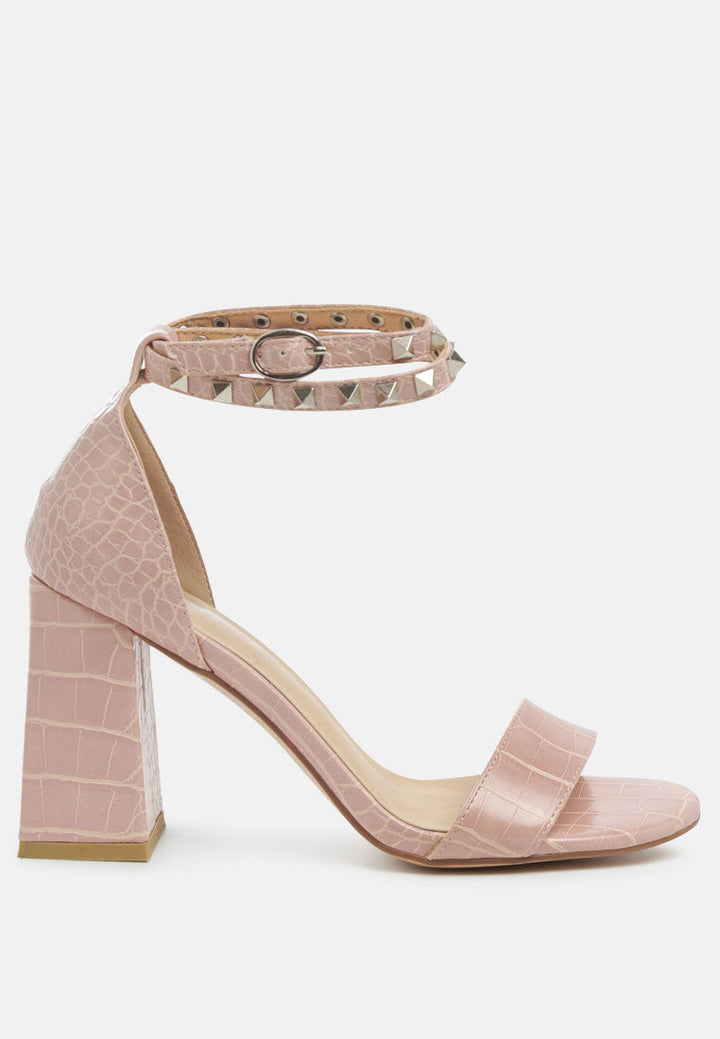 belle block heeled studded sandals by ruw#color_blush