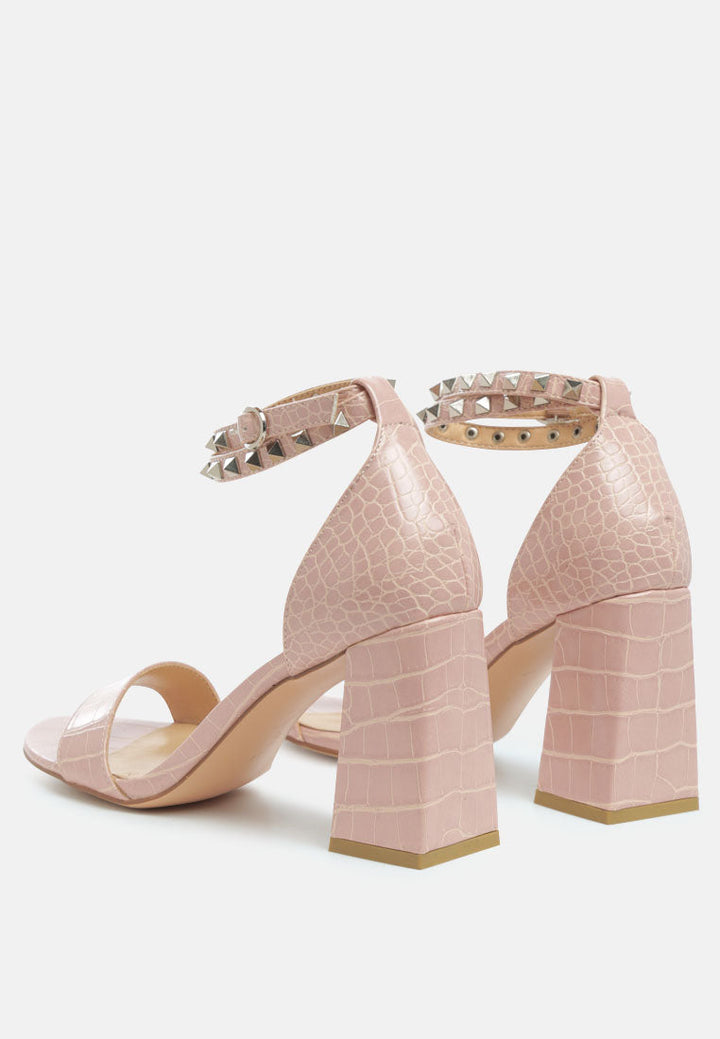 belle block heeled studded sandals by ruw#color_blush