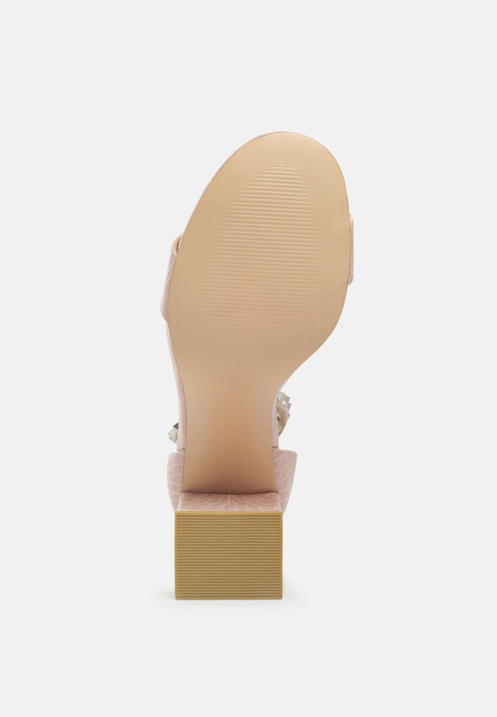 belle block heeled studded sandals by ruw#color_blush