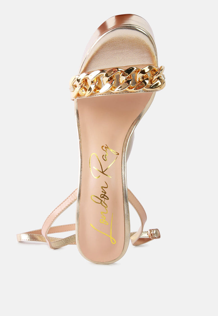 big bash metallic high platform chunky sandals by ruw#color_gold