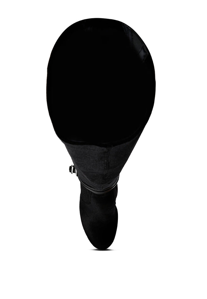 bison high heeled long velvet boots by ruw#color_black