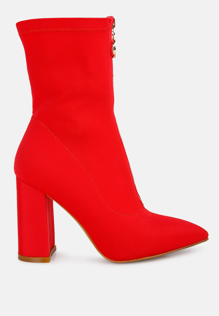 bobbettes block heeled microfiber ankle boot by ruw#color_red