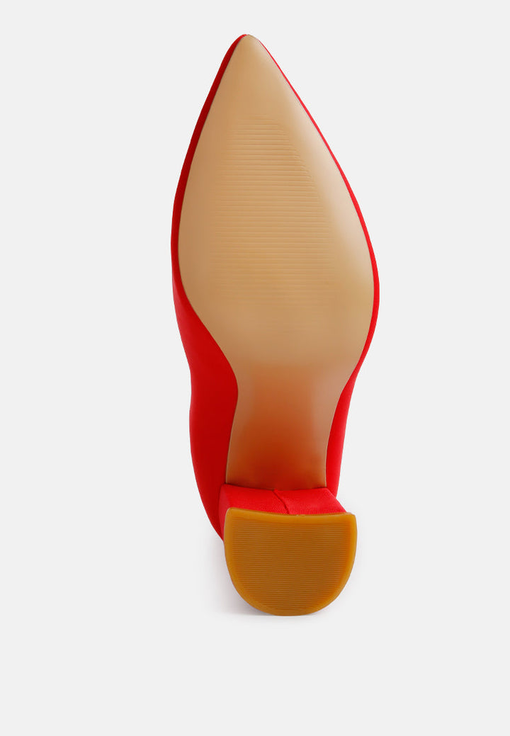 bobbettes block heeled microfiber ankle boot by ruw#color_red
