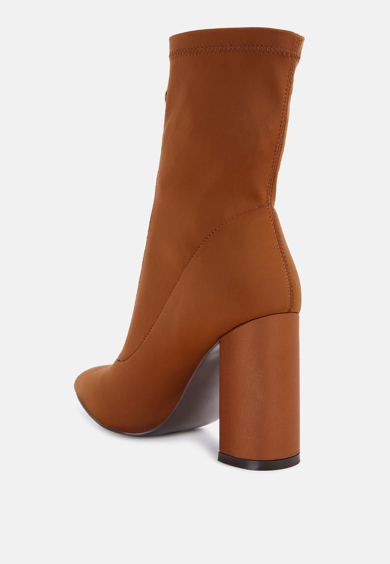 bobbettes block heeled microfiber ankle boot by ruw#color_tan