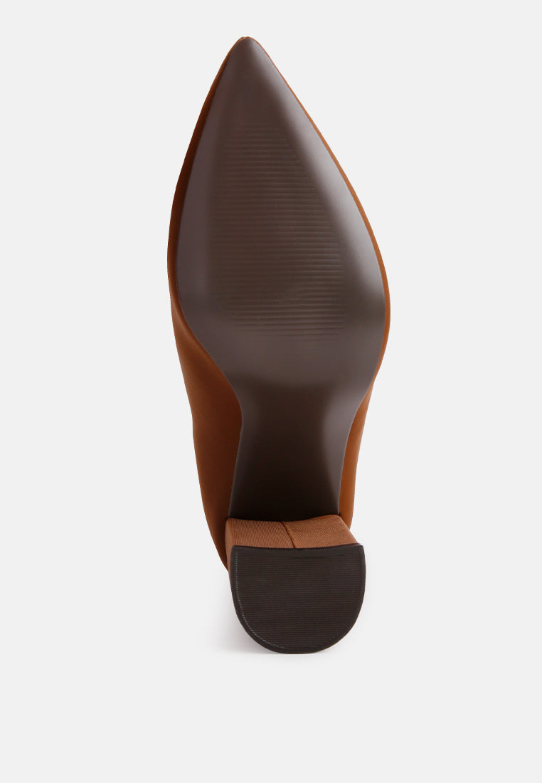 bobbettes block heeled microfiber ankle boot by ruw#color_tan