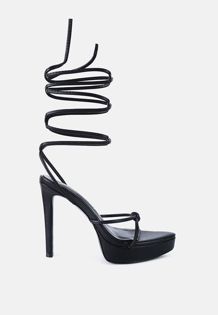 bondage high heel lace up heels by ruw#color_black