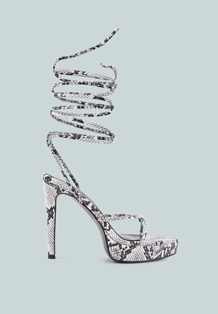 bondage high heel lace up heels by ruw#color_white