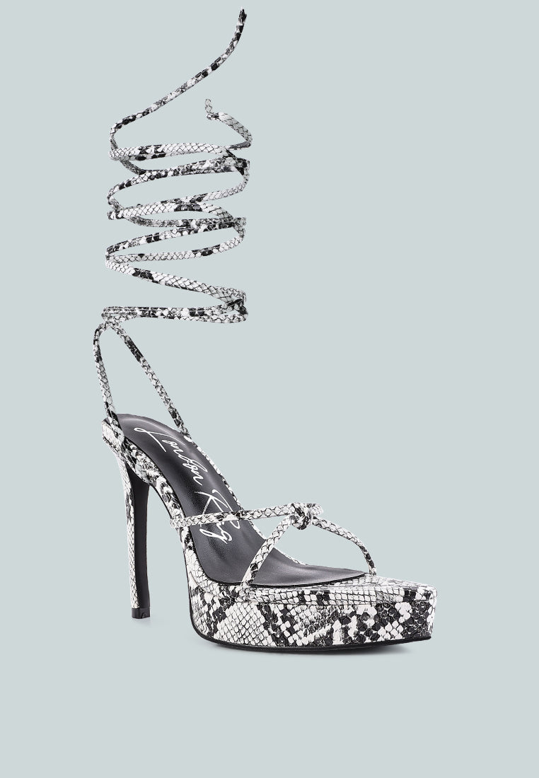 bondage high heel lace up heels by ruw#color_white