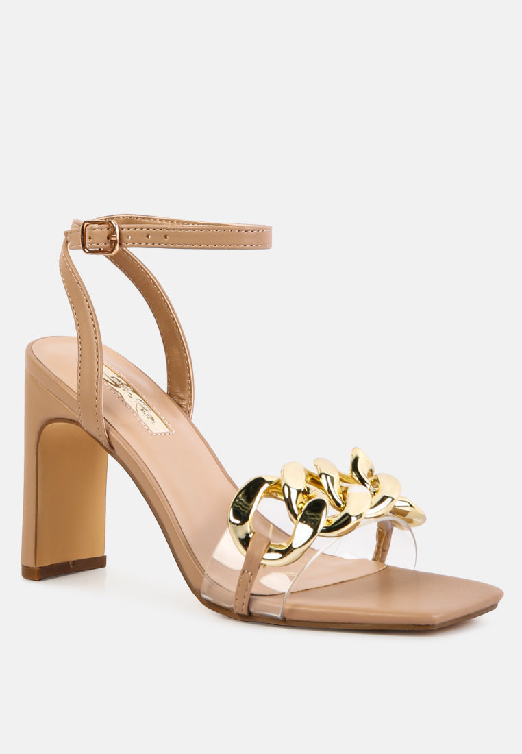 bottom kiss chain strap italian block heel sandals by ruw#color_camel