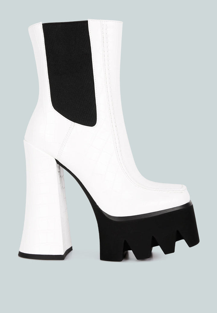 bounty high platform heel chelsea boots by ruw#color_white