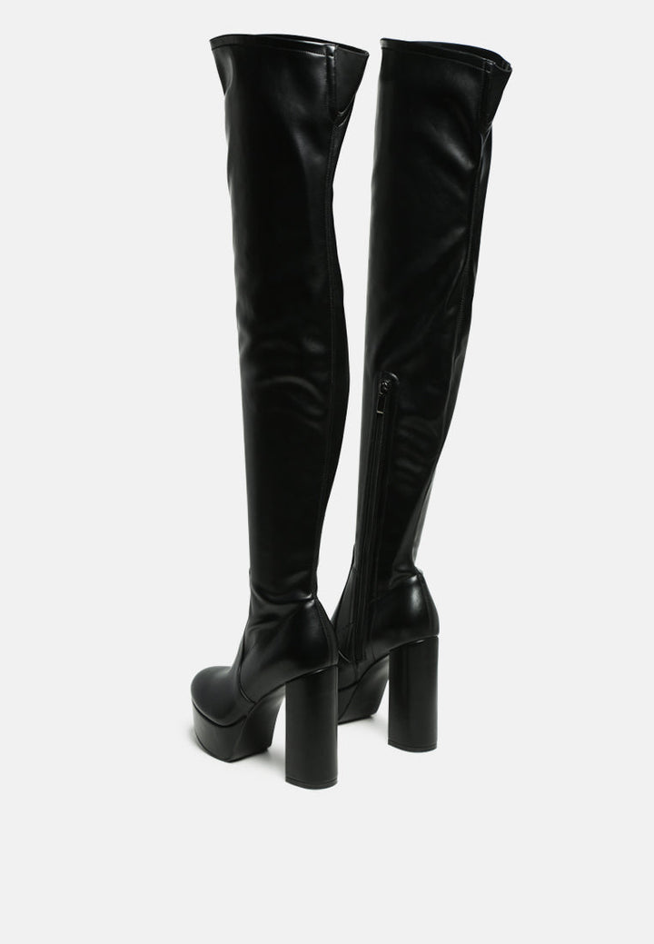 bubble over-the-knee boot by ruw#color_black-pu