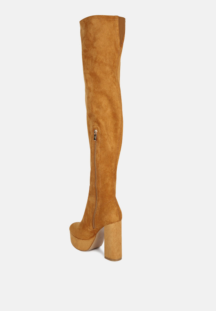 bubble over-the-knee boot by ruw#color_tan