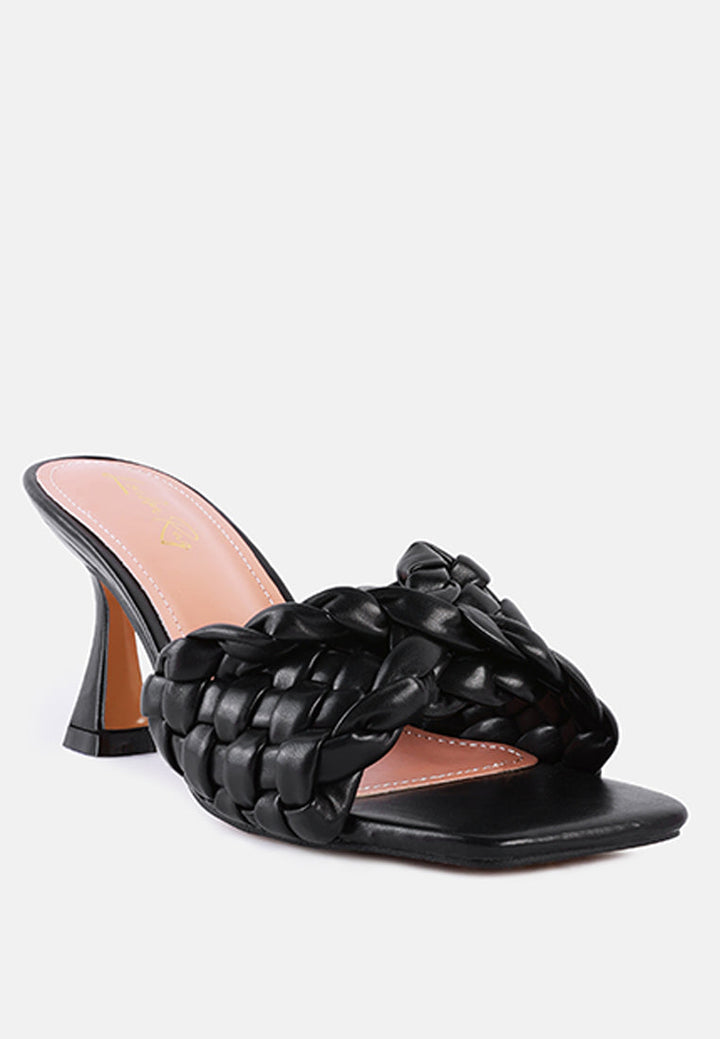 celie woven strap mid heel sandals by ruw#color_black