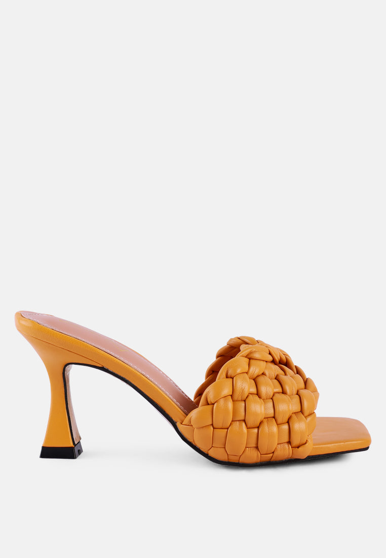celie woven strap mid heel sandals by ruw#color_yellow