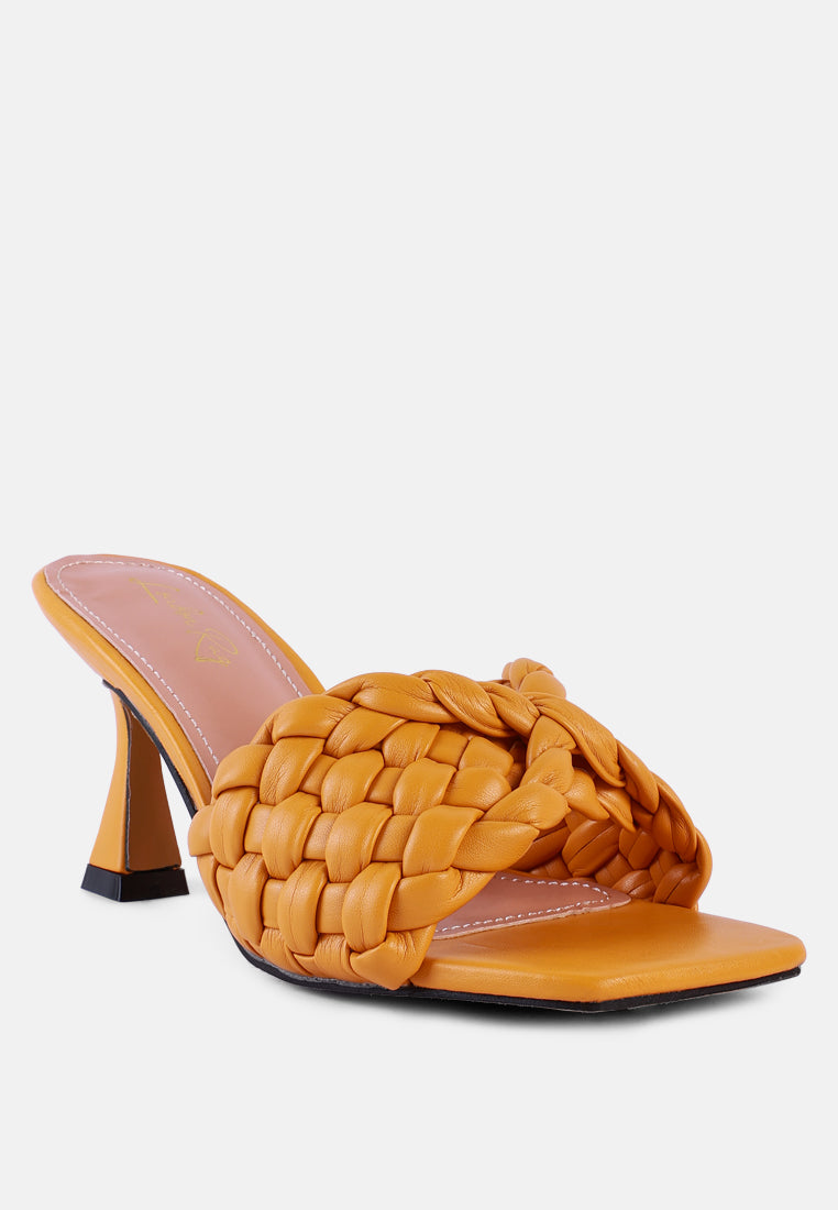 celie woven strap mid heel sandals by ruw#color_yellow
