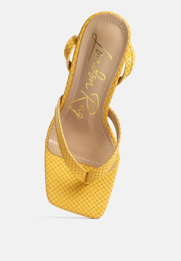 celty ankle strap spool heel sandals by ruw#color_yellow