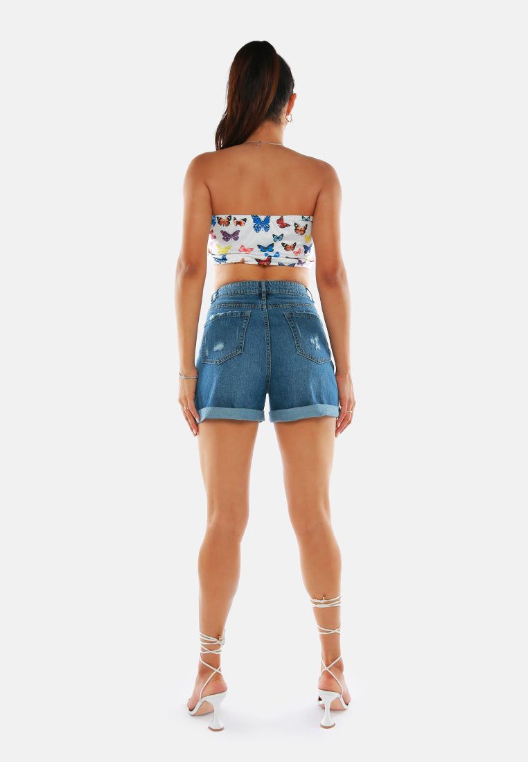 chasing butterflies tube top by ruw#color_white